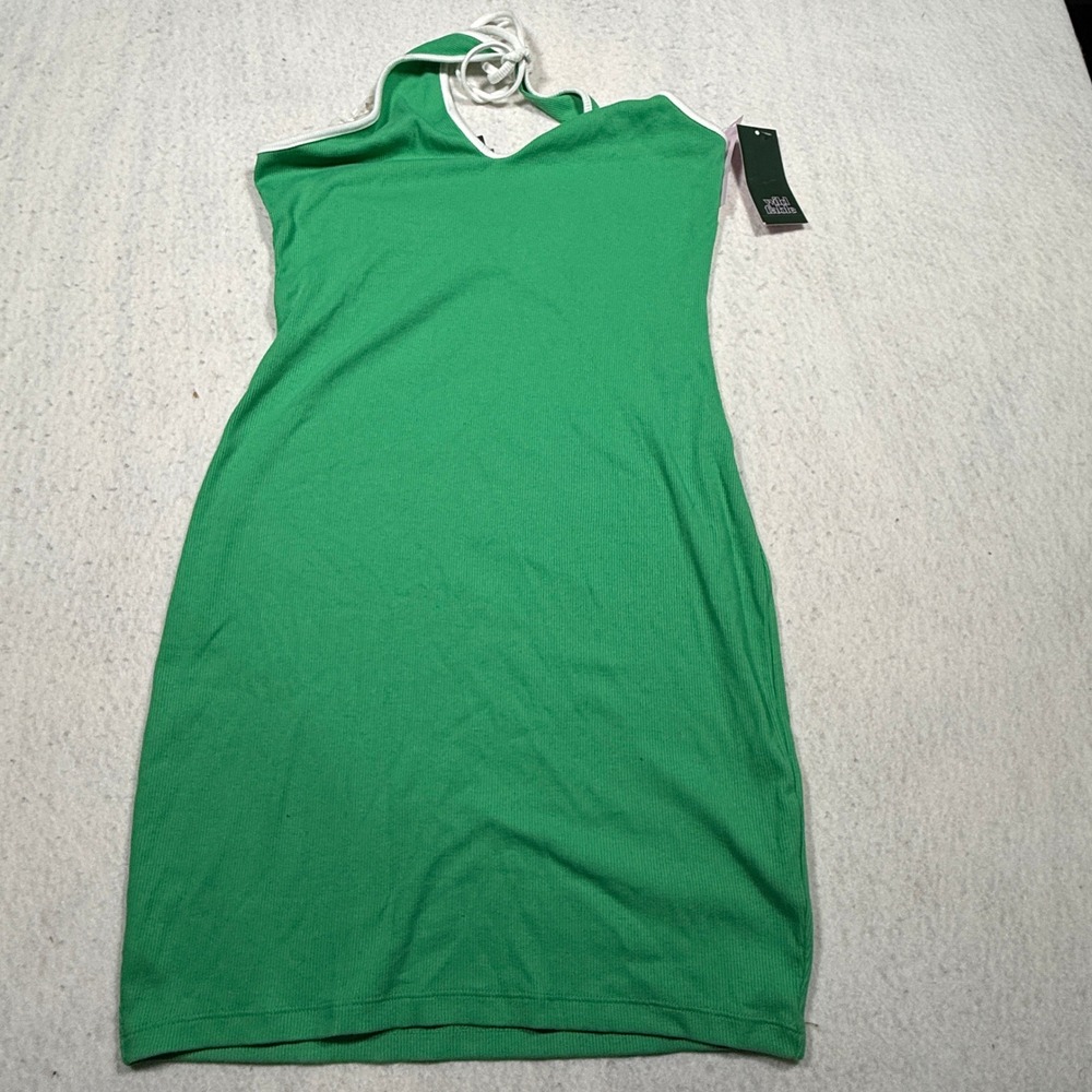 Wild Fable Green Ribbed Halter Mini Dress Convertible Straps Size M NWT